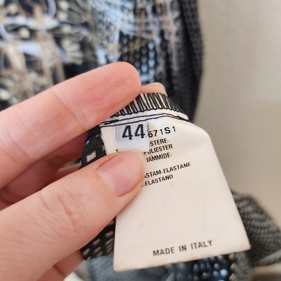 PIANURASTUDIO Satin Abstract Maxi Dress 44 - Picture 5 of 7